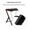Black Metal and MDF Computer Desk with Storage Shelves and Holder